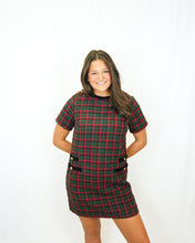 Load image into Gallery viewer, Prosperina Portia Shift Dress | Check The Halls Print