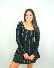 Load image into Gallery viewer, Adelyn Rae Kira Square Neck Stripe Sweater Mini Dress