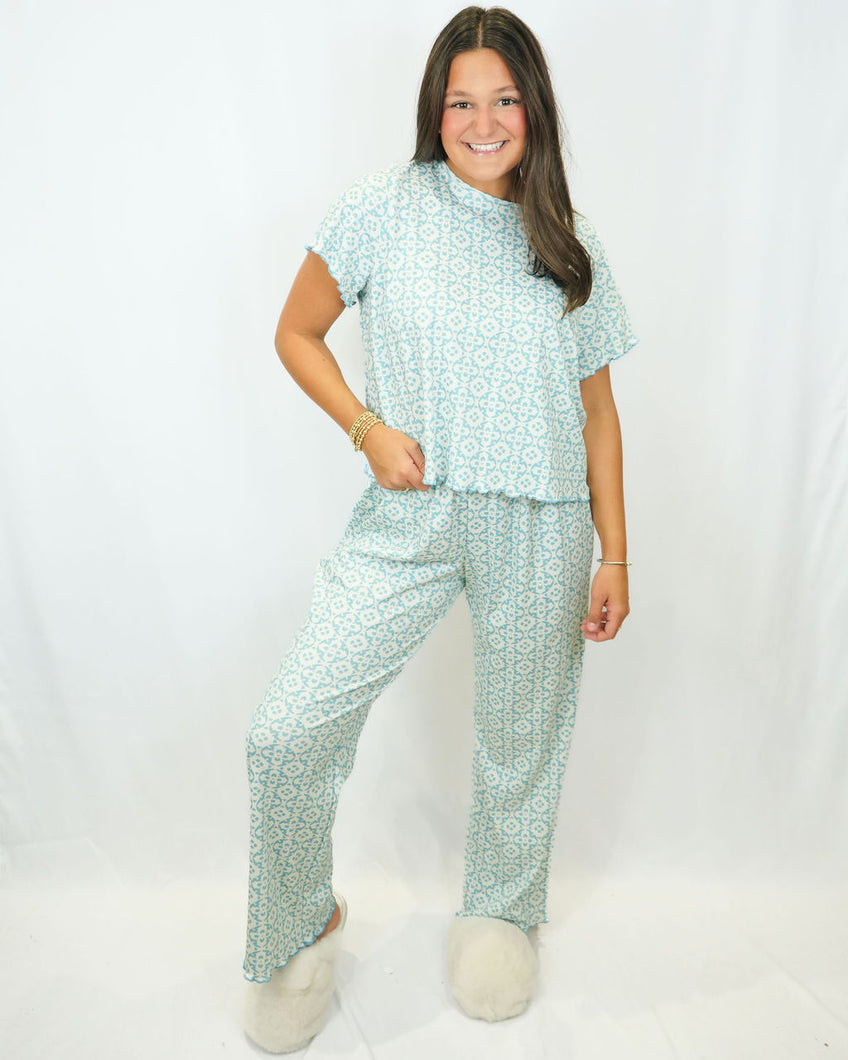 Brooks Avenue Margarie Pajamas | Porto Blue