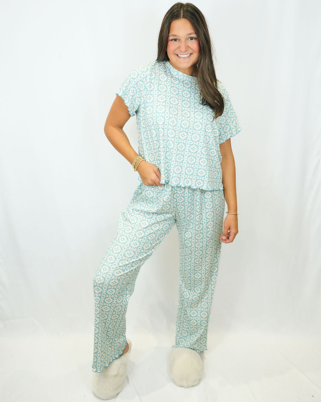 Brooks Avenue Margarie Pajamas | Porto Blue