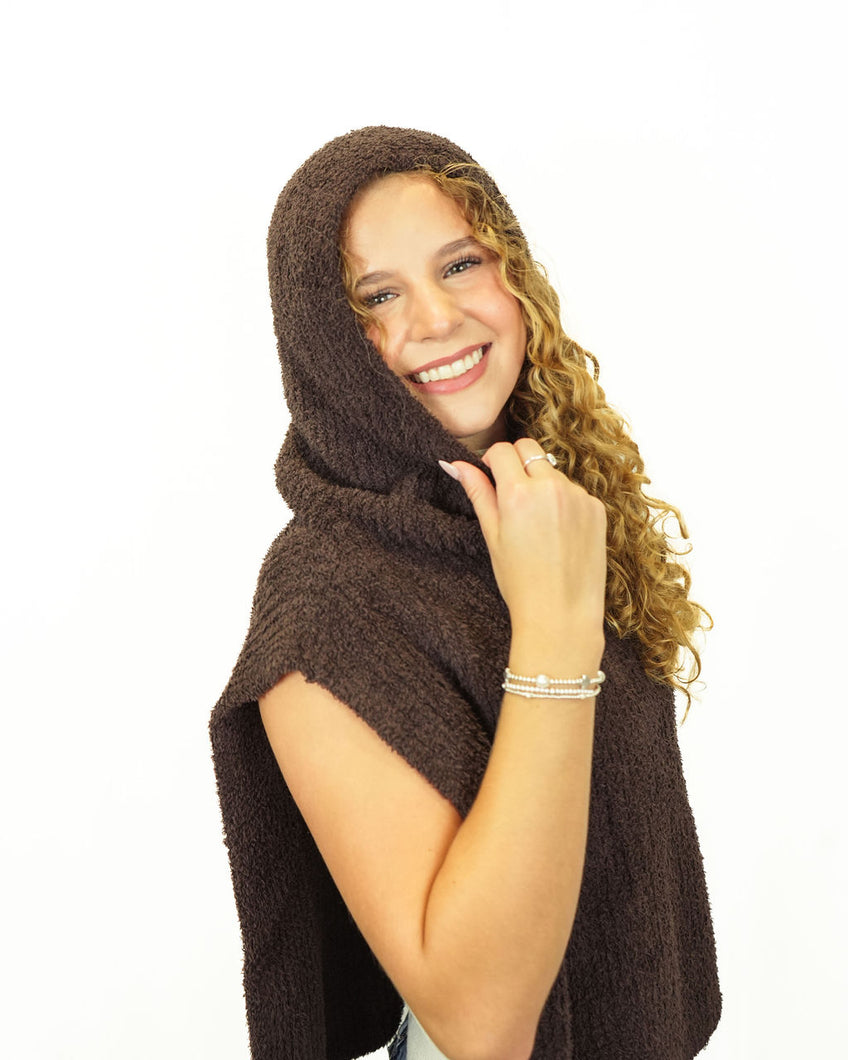 Barefoot Dreams Cozychic Ribbed Balaclava | Umber