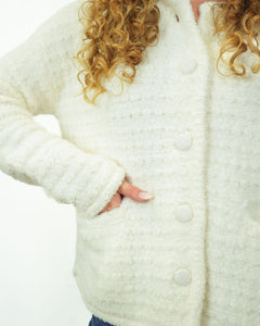 Barefoot Dreams CozyChic Textured Button Front Cardigan | Pearl