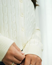 Load image into Gallery viewer, Show Me Your MUMU Throw On Cardigan | Snow Cable Knit
