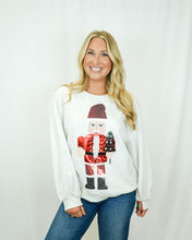 Load image into Gallery viewer, Queen of Sparkles Grey Santa Nutcracker Sweatshirt
