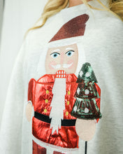 Load image into Gallery viewer, Queen of Sparkles Grey Santa Nutcracker Sweatshirt