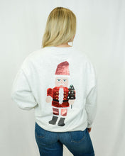 Load image into Gallery viewer, Queen of Sparkles Grey Santa Nutcracker Sweatshirt