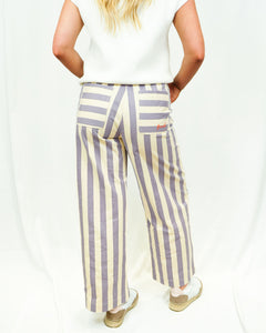 FRNCH Austen Pant | Lilac Stripe