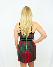 Load image into Gallery viewer, Prosperina Faye Halter Dress | Check The Halls Print