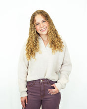 Load image into Gallery viewer, Barefoot Dreams CozyChic Dolman Sleeve Collared Pullover | Stone