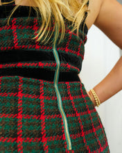 Load image into Gallery viewer, Prosperina Faye Halter Dress | Check The Halls Print