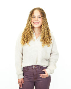 Barefoot Dreams CozyChic Dolman Sleeve Collared Pullover | Stone