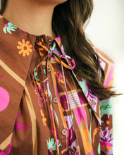 Load image into Gallery viewer, Karlie Floral Frame Collar Top