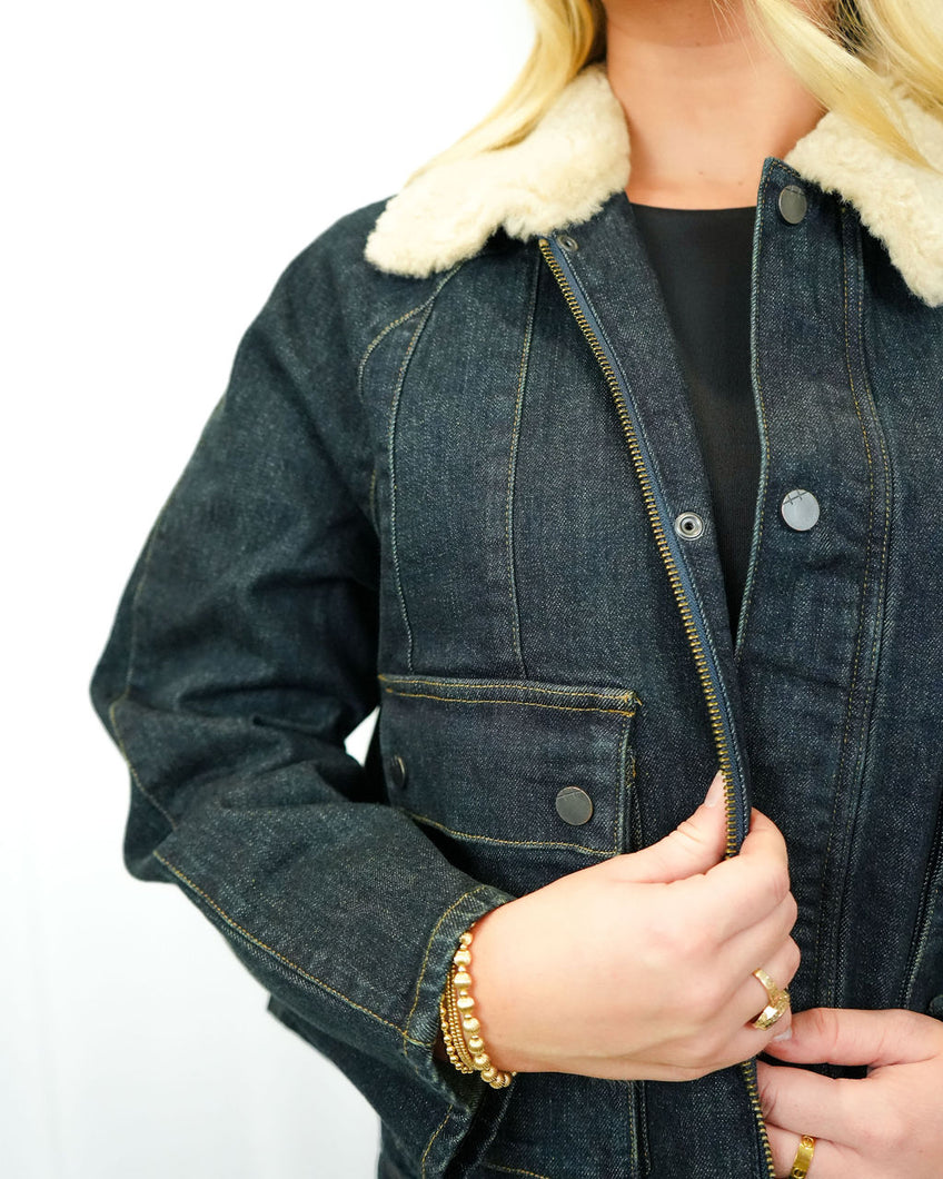 Habitual Cropped Barn Jacket | Rinse