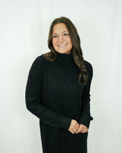 Load image into Gallery viewer, Show Me Your MUMU Montreal Midi Dress | Black Cable Knit