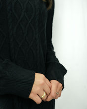 Load image into Gallery viewer, Show Me Your MUMU Montreal Midi Dress | Black Cable Knit