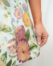 Load image into Gallery viewer, Aureum Jacquard Button Down Mini Skirt | Blue Floral