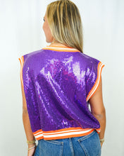 Load image into Gallery viewer, Queen of Sparkles Clemson Paw Sequin Sweater