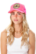 Load image into Gallery viewer, Friday Feelin&#39; Electric Rainbow Trucker Hat in Pink