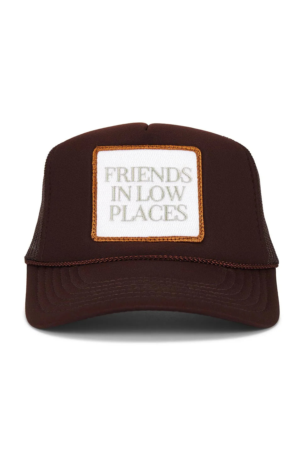 Friday Feelin' Friends in Low Places Trucker Hat in Brown