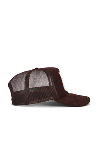 Friday Feelin' Friends in Low Places Trucker Hat in Brown
