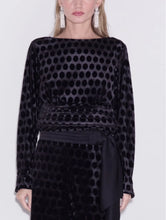 Load image into Gallery viewer, Fosi Polka Dot Velvet Set | Black