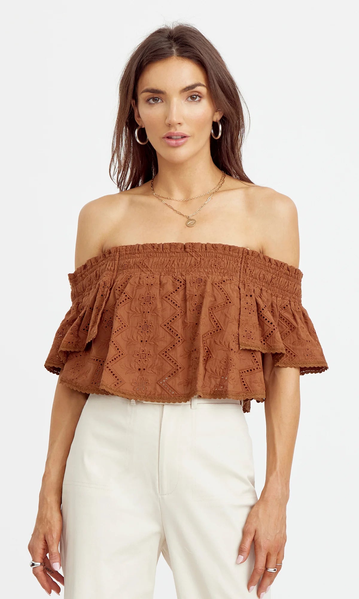 Greylin Alecia Off Shoulder Blouse