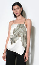 Load image into Gallery viewer, Greylin Lennon Side Tie Asymetric Cami Top | Ecru/Olive