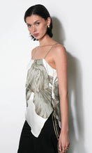 Load image into Gallery viewer, Greylin Lennon Side Tie Asymetric Cami Top | Ecru/Olive