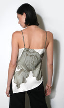 Load image into Gallery viewer, Greylin Lennon Side Tie Asymetric Cami Top | Ecru/Olive