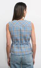 Load image into Gallery viewer, Greylin Sloane Belted Plaid Vest