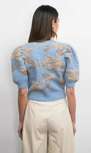 Greylin Taly Floral Puff Sleeve Cardigan