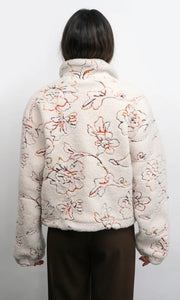 Greylin Jimi Embroidered Sherpa Bomber Jacket