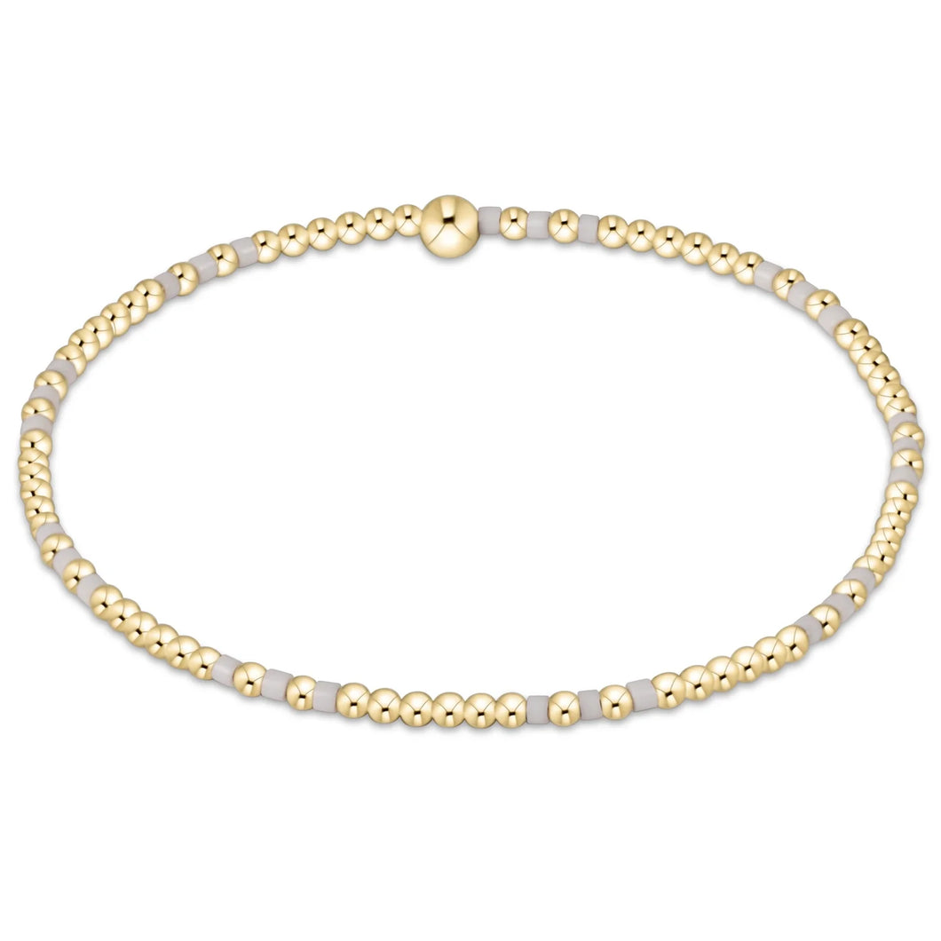 enewton Gameday Hope Joy Pattern 2mm Bead Bracelet - Grey