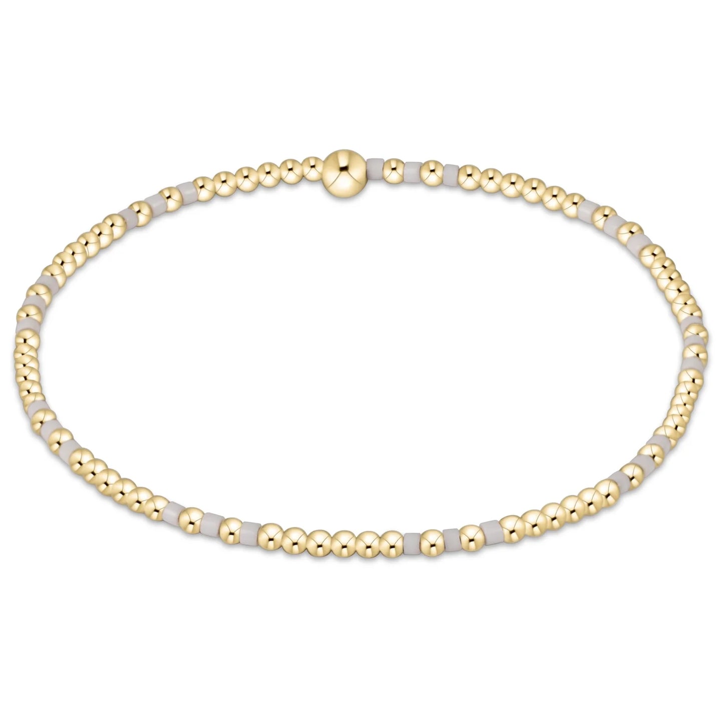 enewton Gameday Hope Joy Pattern 2mm Bead Bracelet - Grey