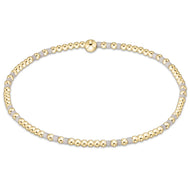 enewton Gameday Hope Joy Pattern 2mm Bead Bracelet - Grey