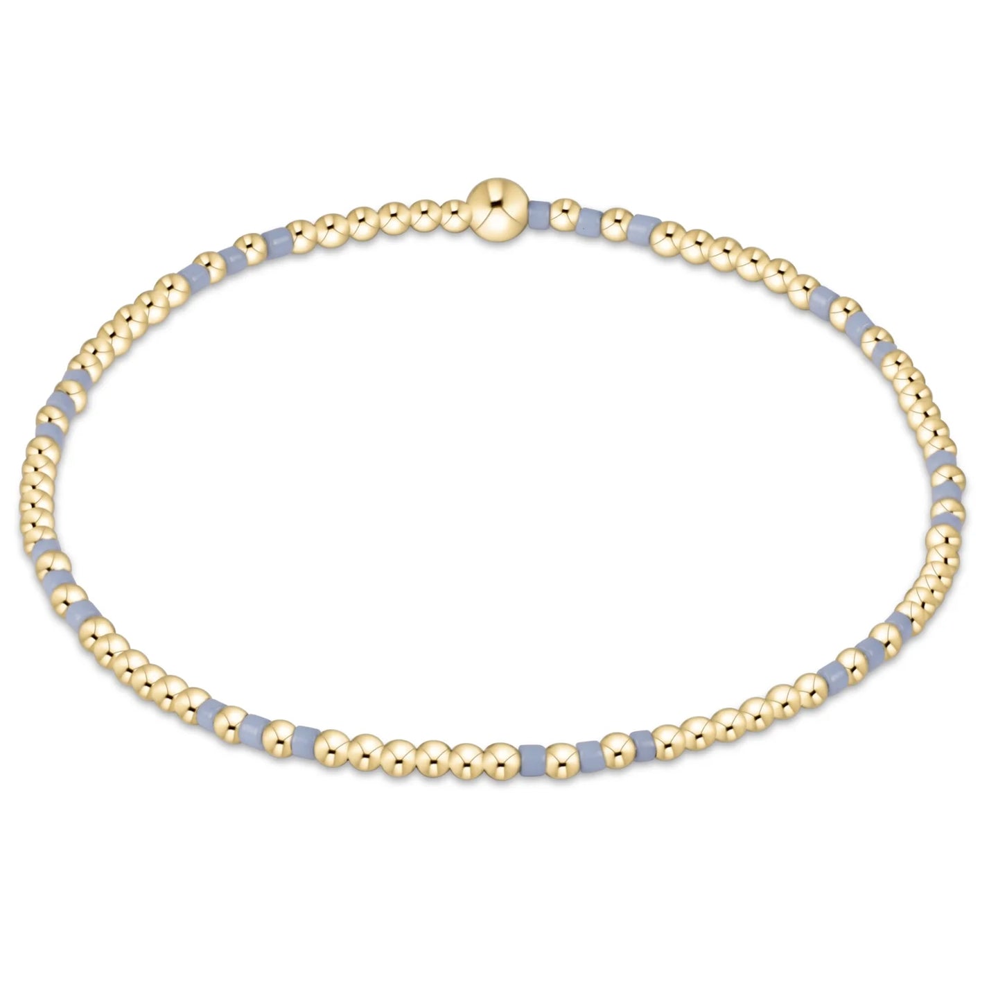 enewton Gameday Hope Joy Pattern 2mm Bead Bracelet - Light Blue