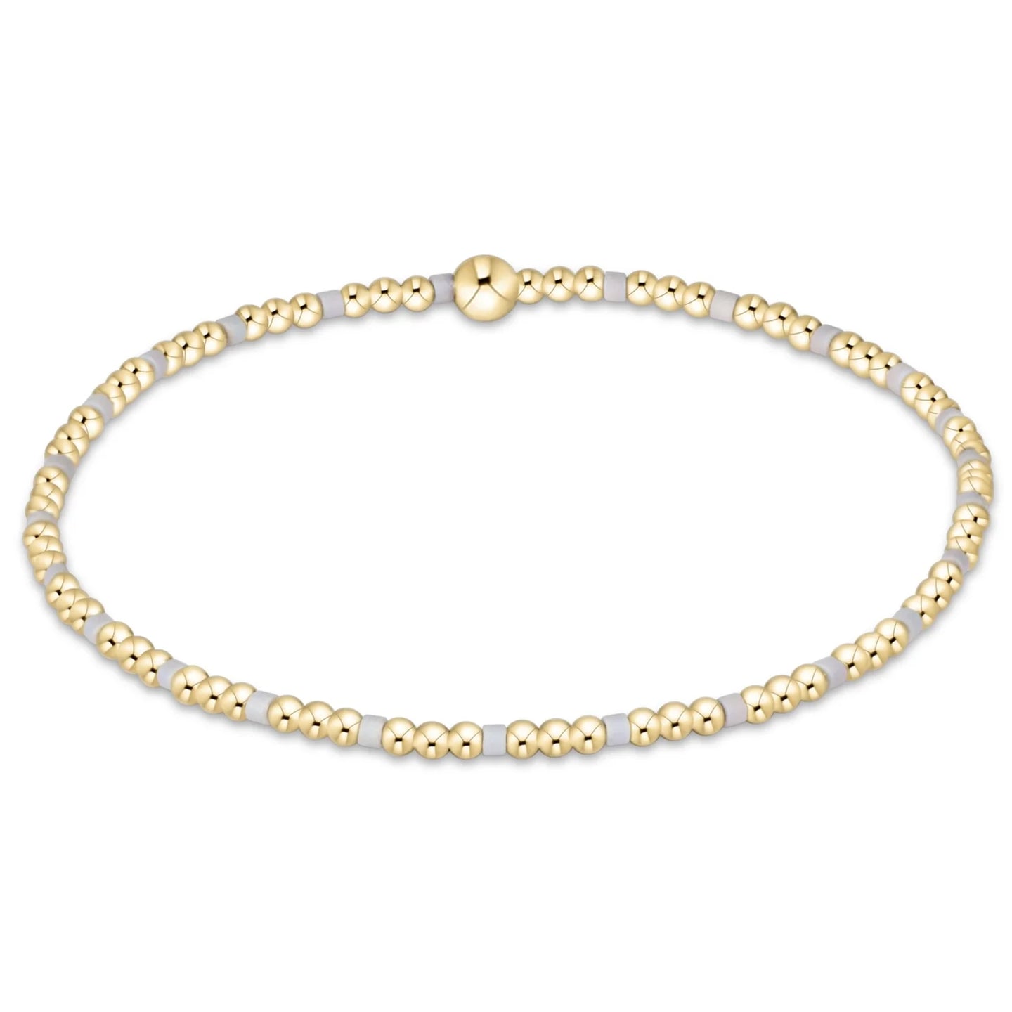 enewton Gameday Hope Sincerity Pattern 2mm Bead Bracelet - Grey