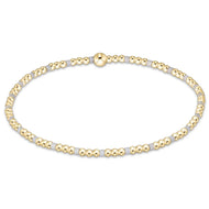 enewton Gameday Hope Sincerity Pattern 2mm Bead Bracelet - Grey