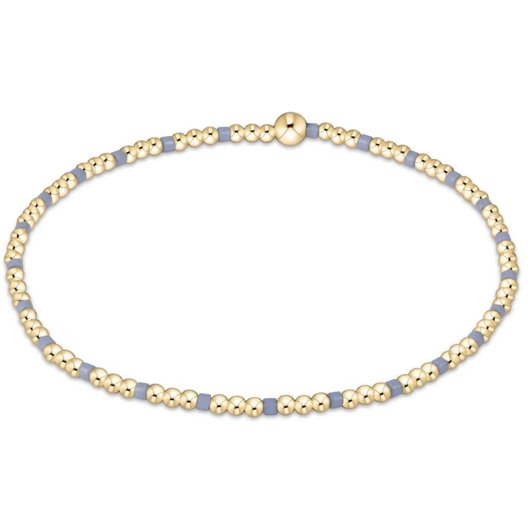 enewton Gameday Hope Sincerity Pattern 2mm Bead Bracelet - Light Blue