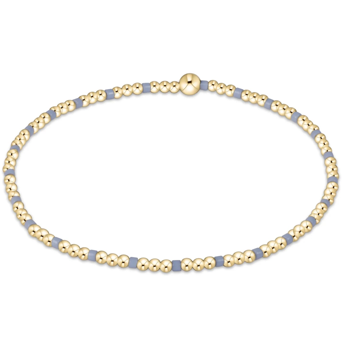 enewton Gameday Hope Sincerity Pattern 2mm Bead Bracelet - Light Blue