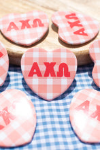 Load image into Gallery viewer, Sorority Gingham Heart Buttons