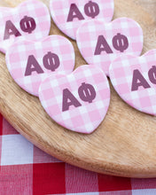 Load image into Gallery viewer, Sorority Gingham Heart Buttons
