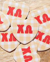 Load image into Gallery viewer, Sorority Gingham Heart Buttons