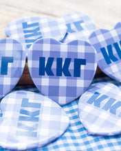 Load image into Gallery viewer, Sorority Gingham Heart Buttons