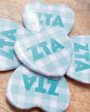 Load image into Gallery viewer, Sorority Gingham Heart Buttons