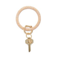 Load image into Gallery viewer, Silicone Big O® Key Ring - Gold Rush Confetti