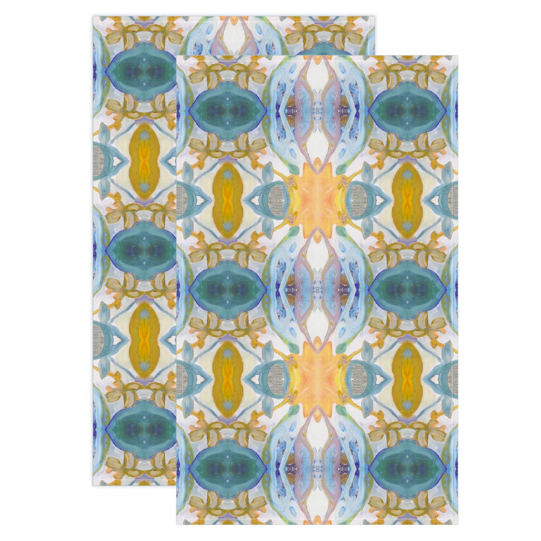Golden Orchid Tea Towel
