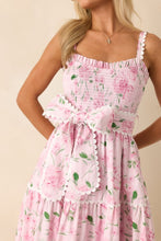 Load image into Gallery viewer, Prosperina Darcy Midi Dress | Rumor Rose Pink Print