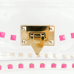 Jackie in Pink Clear Crossbody