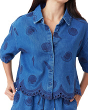 Load image into Gallery viewer, Habitual Seashell Crop Short Sleeve Shirt